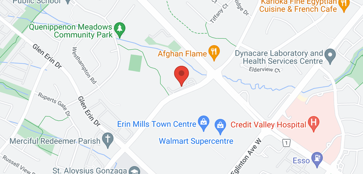 map of 302 -  2585 ERIN CENTRE Drive